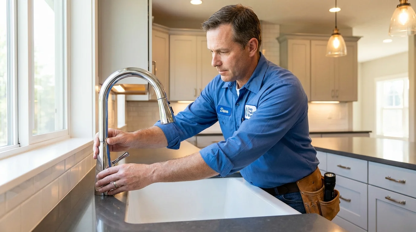 Kitchen faucet installation by Johns Plumbing LLC in Edina